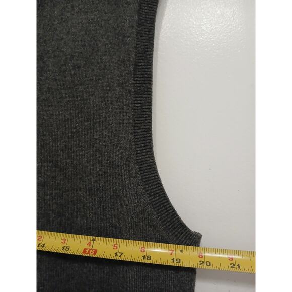 Kallspin Cashmere Wool Sweater Vest Men's Sz L Gray Office Workwear Professional - Picture 6 of 11
